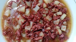 GINISANG CORNED BEEF NA MAY PATATAS