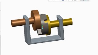 PTC Creo (Pro/E) animation γͺγ€γ«γγ θ»ΈηΆζγ’γγ‘γΌγ·γ§γ³(Oldham's shaft coupling mechanism animation)