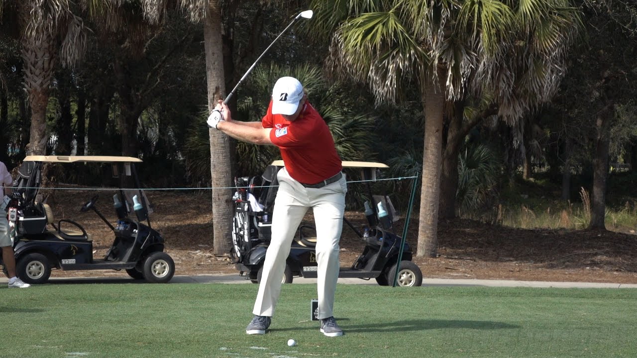 BRANDT SNEDEKER 120FPS SLOW MOTION FACE-ON IRON GOLF SWING ...