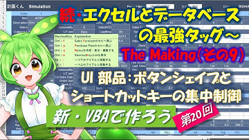 【新VBAで作ろう】第20回　続・エクセルとデータベースの最強タッグ The Making（その9）販売予測・在庫管理アプリを構築する過程を解説します。今回はUI部品の制御方法について解説します。
