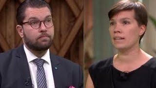 DEBATTEN: Jimmie Åkesson (SD) och Annika Hirvonen (MP) • Invandring • Asyl • Flyktingar