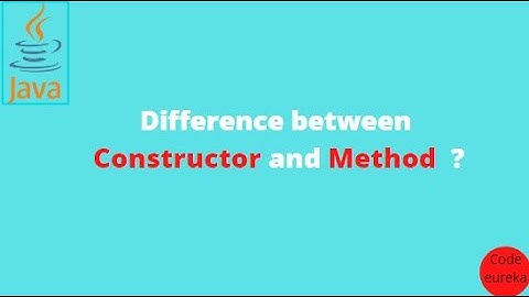 difference between constructor and method in java | malayalam | Code eureka