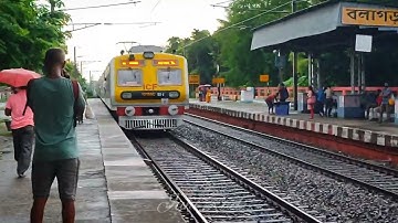 Different types of EMU local trains arrive & departure from Balagarh platform