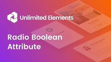 Radio Boolean Attribute