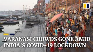 India’s famous Ganges funeral pyres at Varanasi burn low amid coronavirus lockdown