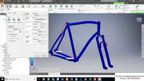 Autodesk Nastran-In-CAD Static Analysis of a Bike Frame