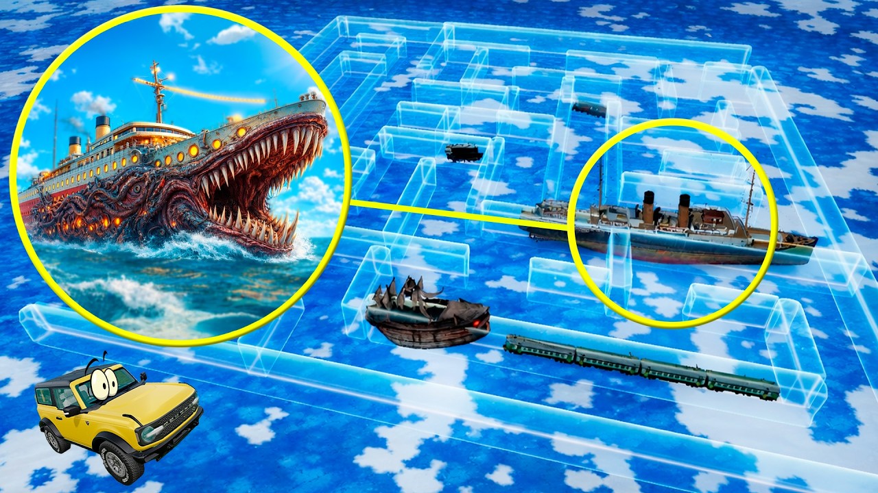 НАШЛИ ЛЕДЯНОЙ ЛАБИРИНТ С КОРАБЛЯМИ, ПОЕЗДАМИ И МАШИНАМИ ПОЖИРАТЕЛЯМИ! Как оттуда выбраться?