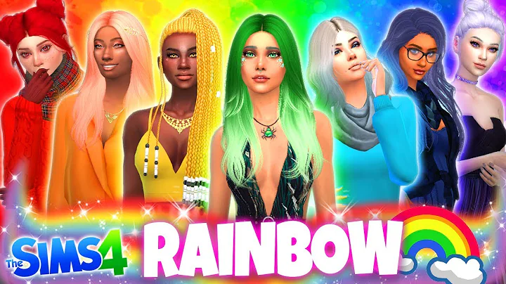 BEAUTIFUL RAINBOW SIMS! - Sims 4 CAS Challenge!