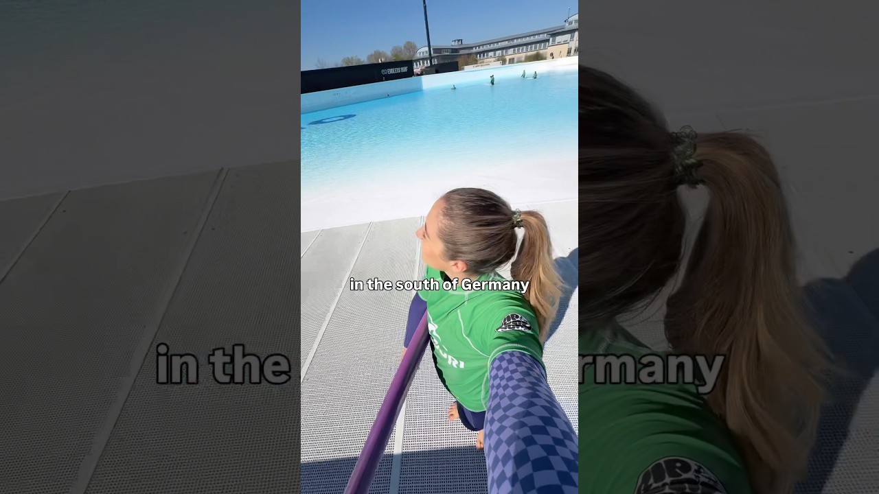 SURFING in the South of GERMANY? ‍ #surfing #Munich #germany #wavepool #vlog #sportsgirl