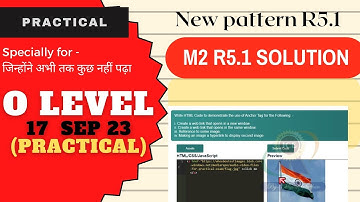 O Level Practical Paper Solution || o level New pattern practical