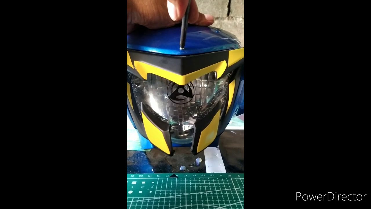 Install transformer mask and visor for  suzuki smash 115 with