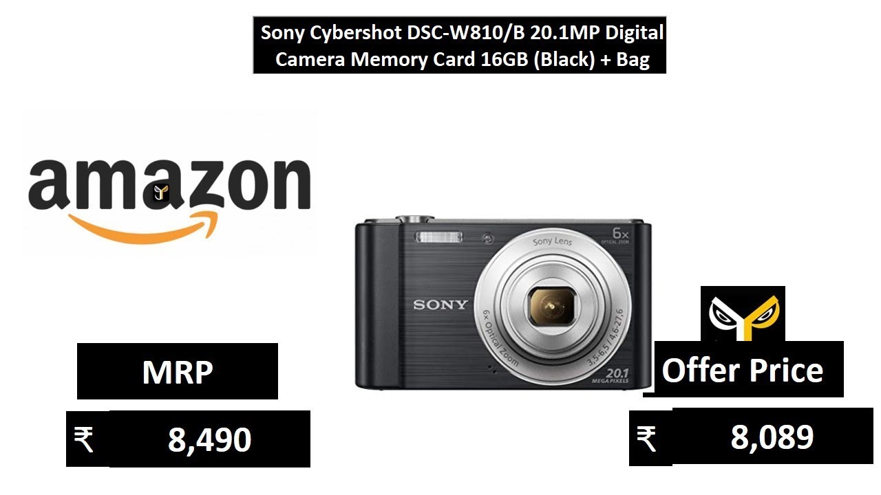 Sony Cybershot Dsc W810b 1mp Digital Camera Memory Card 16gb Black Bag Youtube