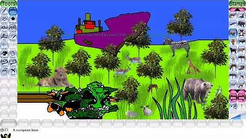 A story board in Tux paint 😌☺️