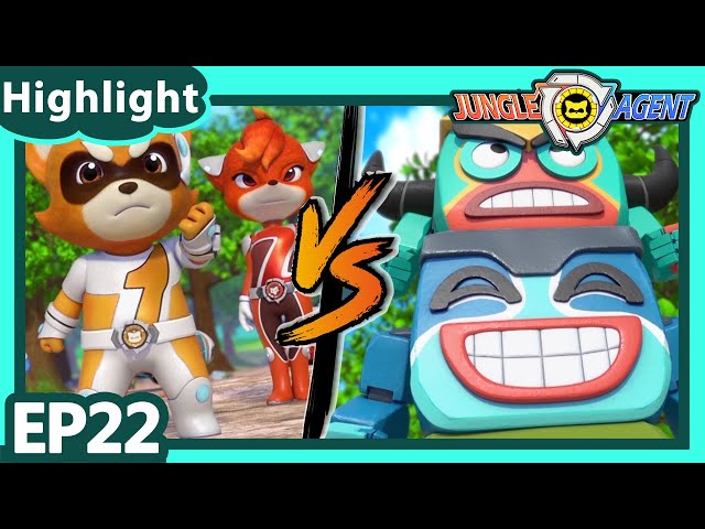 【Jungle Agent S1 Highlight】EP22 Huge Stone Monster | Power Heroes | Robot | Kids Cartoon | English class=