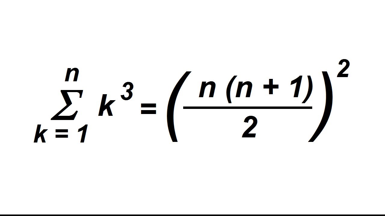 La somme de k cube par récurrence 