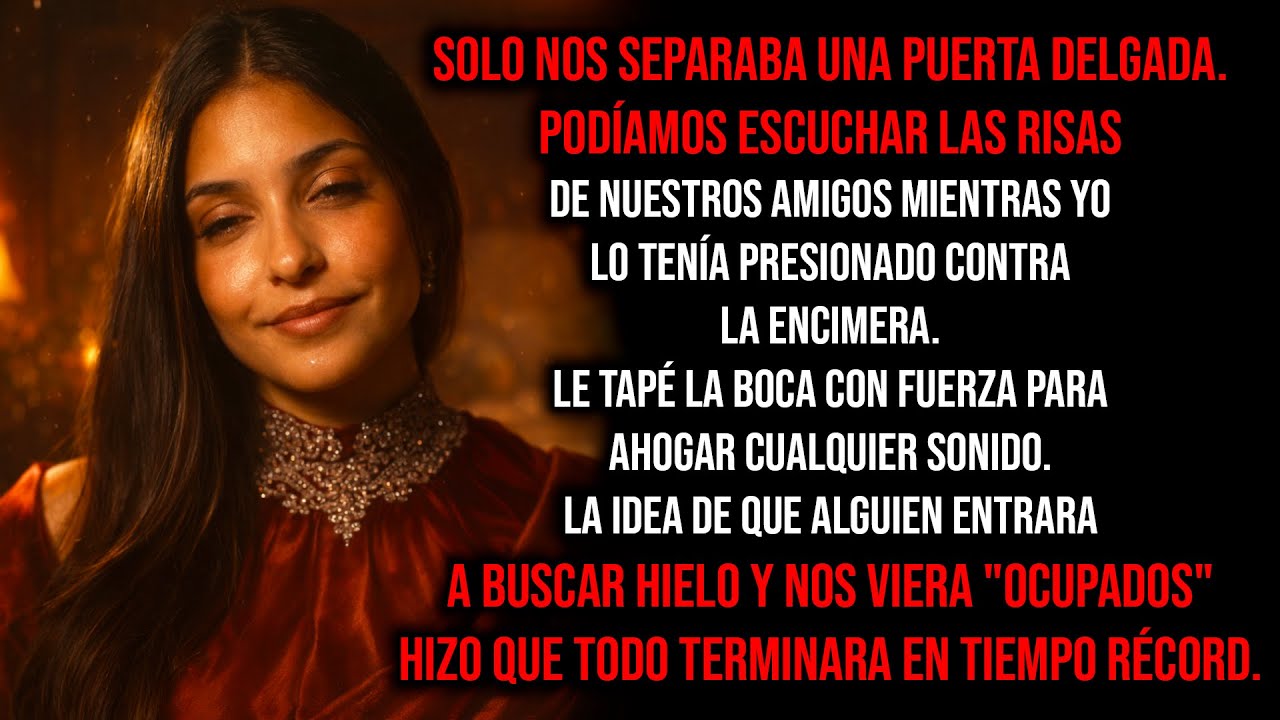 Nuestros amigos cenaban en la sala, pero yo lo arrastré a la cocina para un 