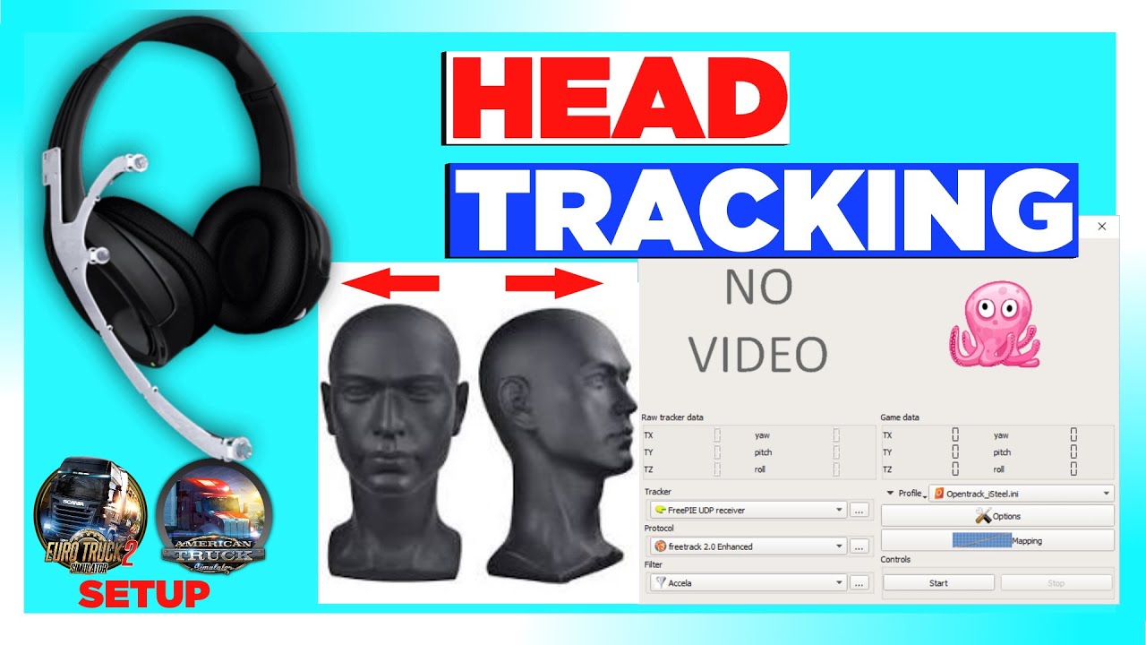 Open tracking. Head tracking. виды фритрека. opentrack. posts heads of the tracker.
