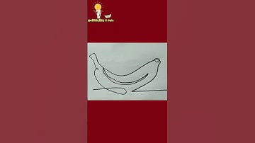 Single Line Art Banana drawing #shortvideo #shorts #viral #shortfeed #lineart #ytshorts #contour