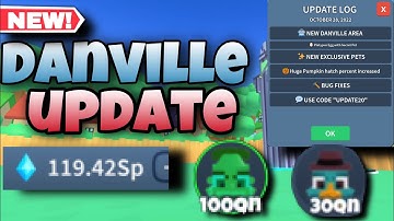 NEW DANVILLE UPDATE in mining clicker simulator (hatched a secret)