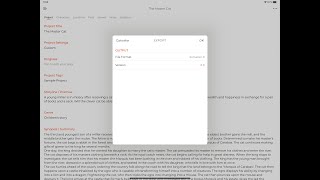 Story Planner to Scrivener for iOS export screenshot 2