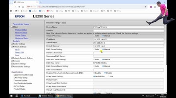 Setup EPSON L5290 printer to fixed IP address for static WiFi connection