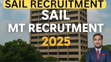 SAIL RECRUITMENT 2025 || Jobs For Btech