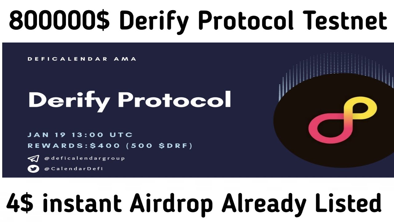 800000$ Derify Protocol Testnet Airdrop - 4$ instant Airdrop Already ...