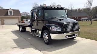 SOLD  2024 FREIGHTLINER M2 ROLLBACK TOW TRUCK CAR HAULER JERRDAN FLATBED FOR SALE