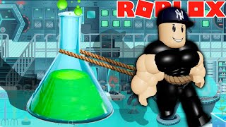 Llego a la Zona del Laboratorio ??⚗y Arrastro Mega Pociones en Roblox Strongman Simulator