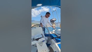 Single handed tacking on Bavaria 36