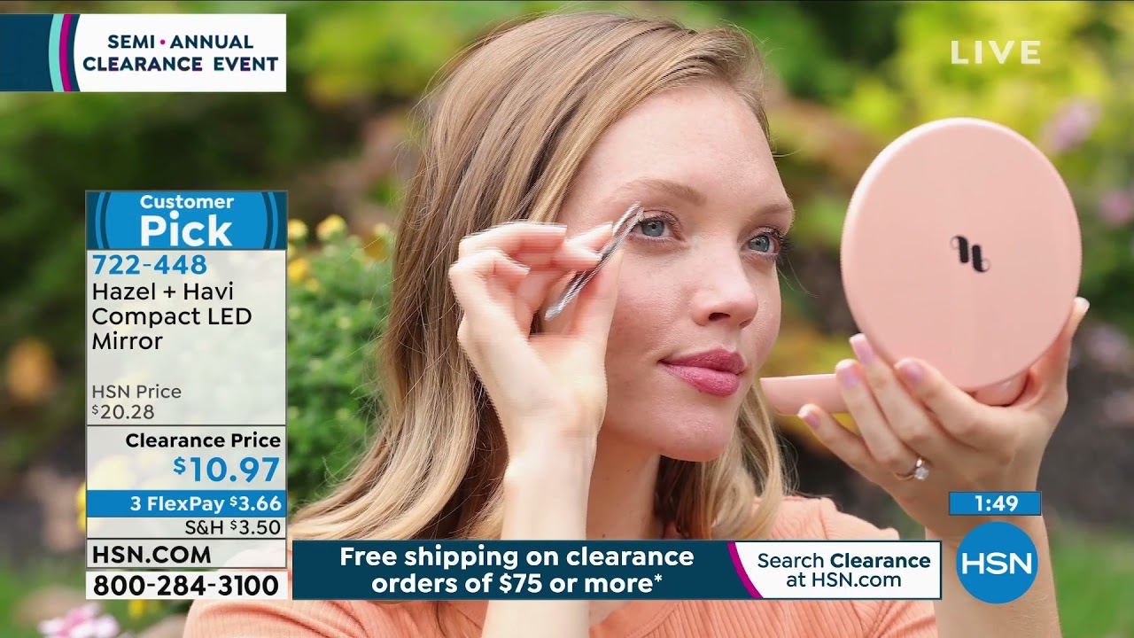 Hazel + Havi Compact LED Mirror