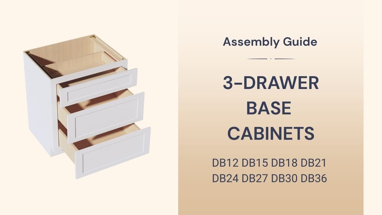 How to Assemble 3-Drawer Base Cabinets (DB Series) | NextCabinets RTA Assembly Guide