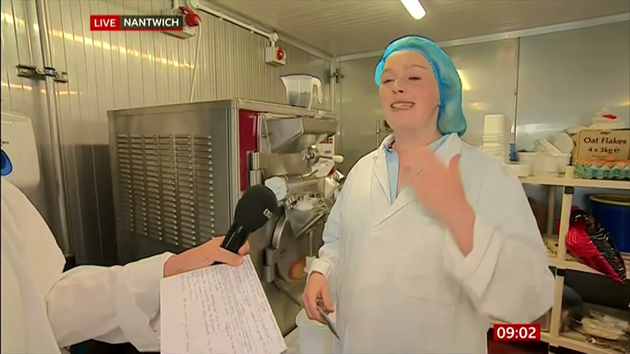 BBC breakfast:  Making lots of ice-cream at the factory for the heatwave