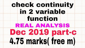 CSIR NET MATHEMATICS || REAL ANALYSIS || DEC - 2019 || QUESTION -68 || PART -C SOLUTION