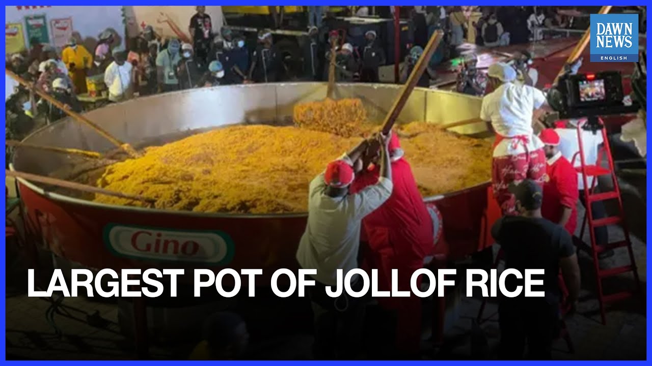 Nigerian Chef Seeks World Record With The Largest Pot Of Jollof Rice | Dawn News English