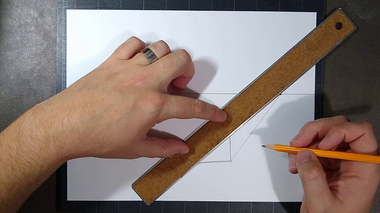 Perspective Lesson 01 One Point BASIC - YouTube