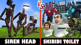 SIREN HEAD vs. Skibidi Toilet + Mecha CameraMan | Minecraft (EXPLOSION!!!)