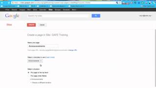 Creating an Announcements Page with Google Sites