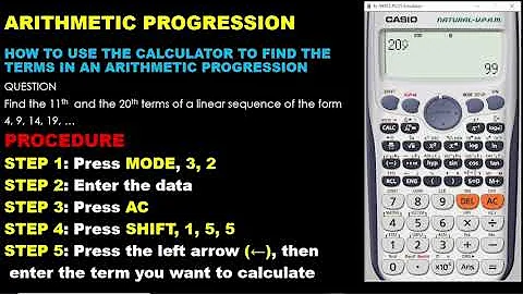 USING CALCULATOR TO SOLVE UPDATED ARITHMETIC PROGRESSION