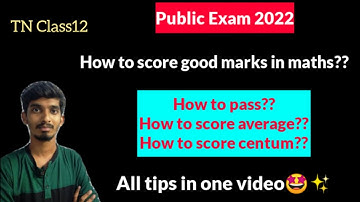 How to score good marks in Maths??|TN Class12|Centum|Pass|All tips