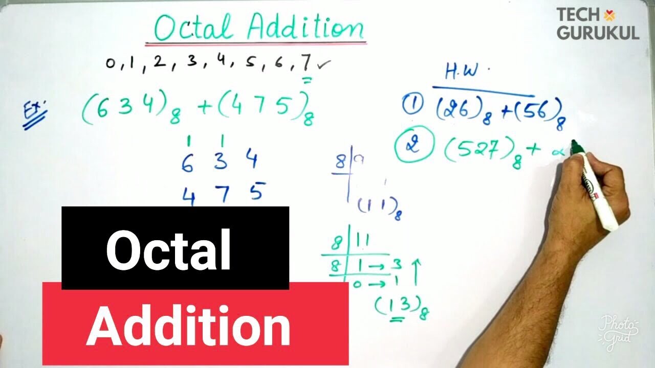 18 Octal Addition Octal Arithmetic Digital Electronics Tech