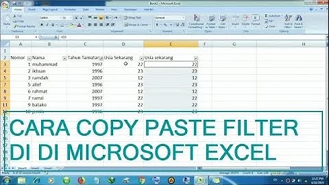 CARA COPY PASTE FILTER DI DI MICROSOFT EXCEL