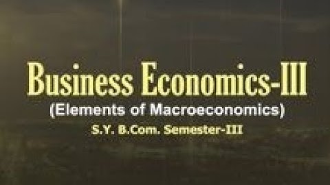 Mumbai University |S.Y.Bcom| Economics | Sem 3 | Say