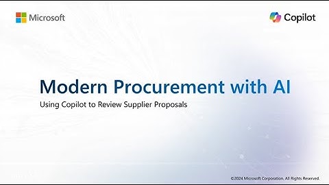 Modern Procurement with AI: Using Copilot to Review Supplier Proposals