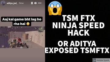 😱OR ADITYA INSTA STORY | TSMFTX EXPOSED | NINJA SPEED HACK!