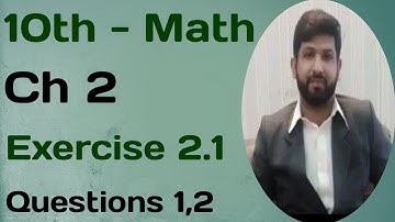 10th Class Math || Science group || Chapter#2 Exercise#2.1 Question#1&2 || Punjab textbook