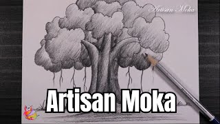Art213How To Draw A Banyan Tree Step By Step For Beginnershow To Draw A Banyan Tree Easytree Draw