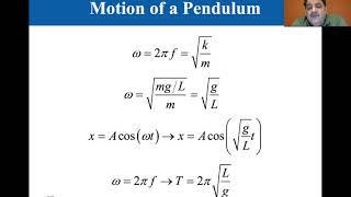 Famous College Physics Lectures, Motion of a Pendulum and Damped Oscillations Wealth