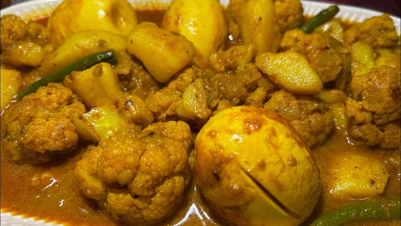 এইভাবে ফুলকপি আলু দিয়ে ডিম রান্না করলে এর স্বাদ জীবে লেগে থাকবে | Cauliflower Egg Curry Recipe 