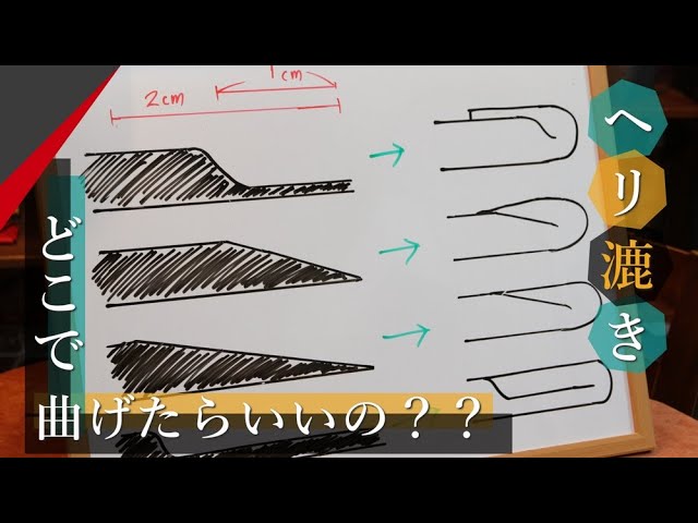 レザークラフト】ヘリ返しの漉き加工はどこから薄くすればいいの!? ご